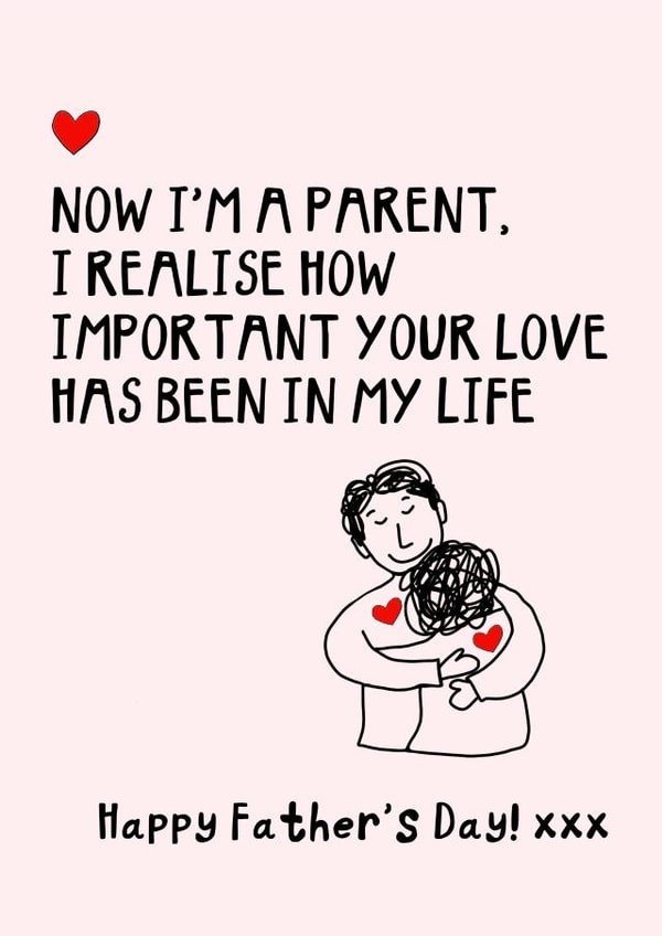 Heartfelt Father’s Day card for father figure/Dad created by Hello Hatty