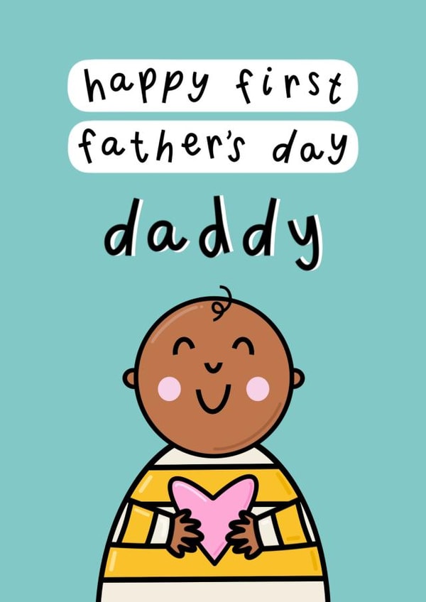 First Father’s Day - Ethnic Daddy Father’s Day Card created by Muses & May 