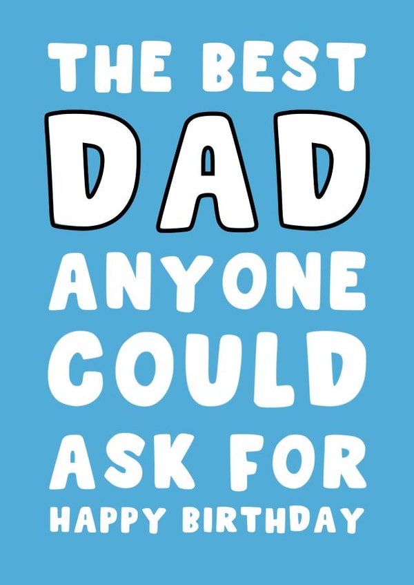 Best dad birthday card card