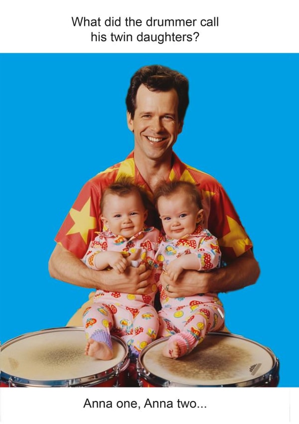 Funny Fathers Day Card - Drummer Pun - Dad Joke created by kissmekwik