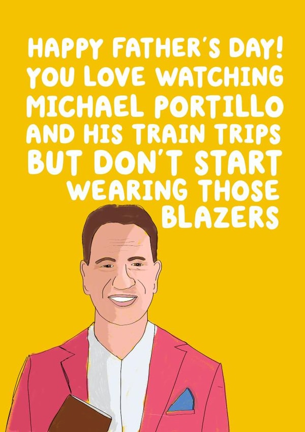 Fun Father's Day Card - For Dad - Michael Portillo created by Pickled Prints