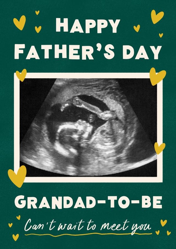 Cute Fathers Day Photo Card - From The Bump - For Grandad-to-be created by @tikkled.pink