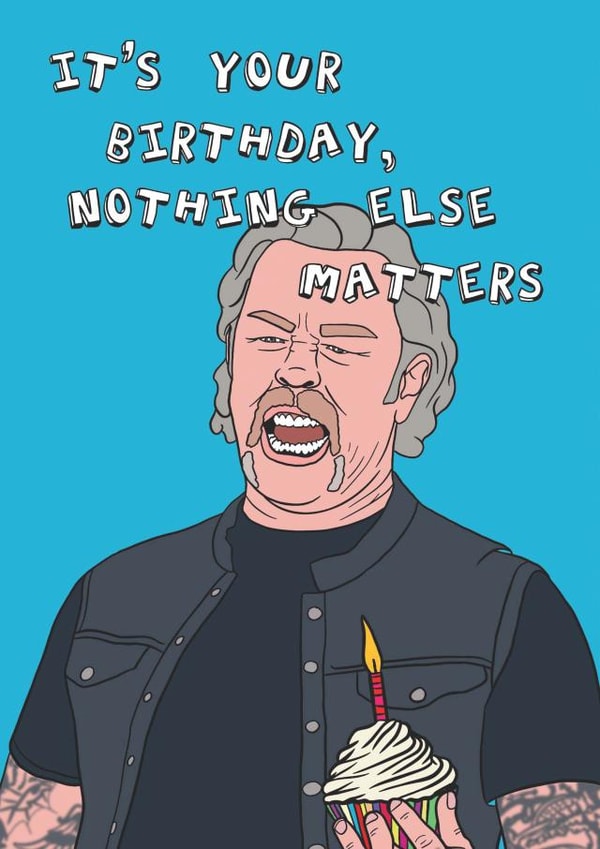 Funny Birthday Card - Metallica - James Hetfield created by CherryPick'd