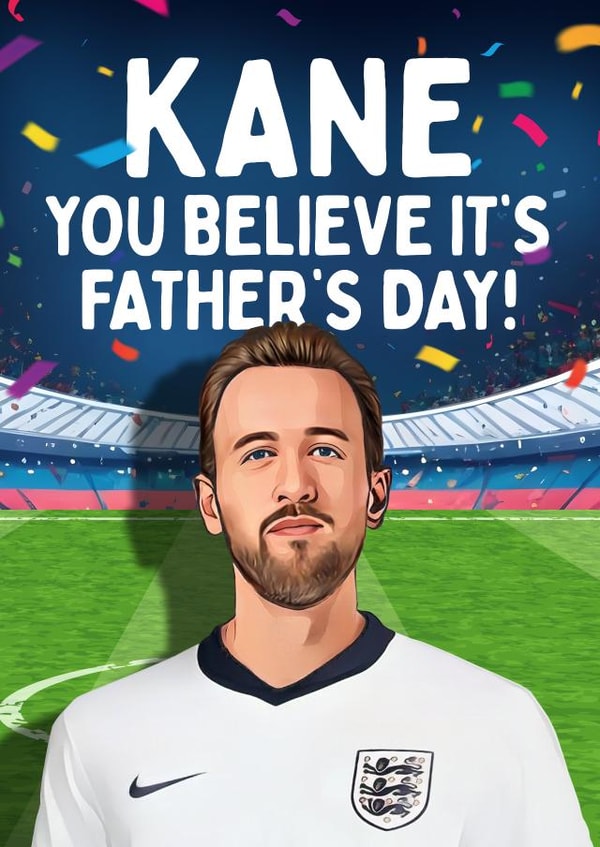 Funny Father's Day Card - Euros Football - Harry Kane created by Mrs Best Paper Co.