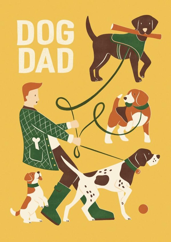 Cute Father's Day Card - From The Dog - Dog Dad created by Bird & Co Studio