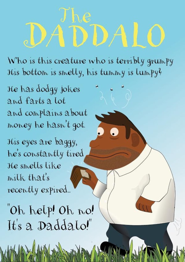 Funny Father's Day Card - The Gruffalo - From The Kids - The Daddalo created by Pottsy Prints