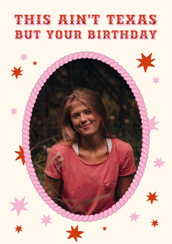 texas western cowgirl Personalised Photo Card 46346 created by @tikkled.pink