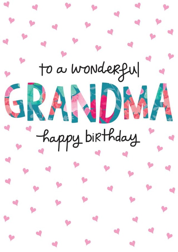 Classic Birthday Card - For Grandma created by The Boy and the Bear