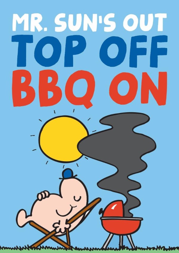 Fun Father's Day Card - Mr Men - For The BBQ King created by Mr. Men