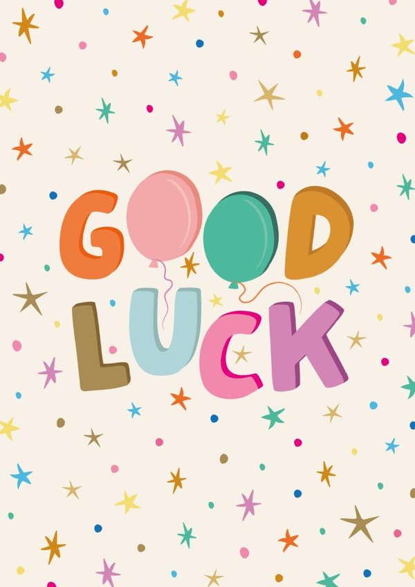 Pretty Good Luck Card - Starry Design created by The Pattern Press