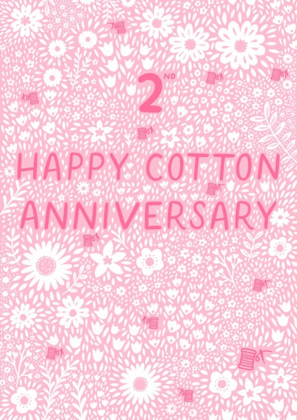 Pretty Anniversary Card - 2nd - Cotton created by Pear Tree Press