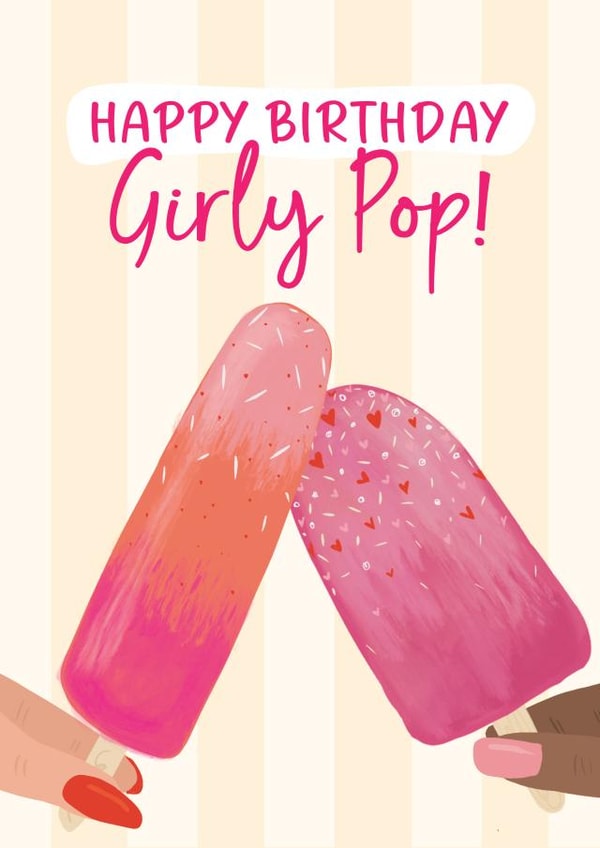 Pretty Birthday Card - Girly Pop created by ellavation studio