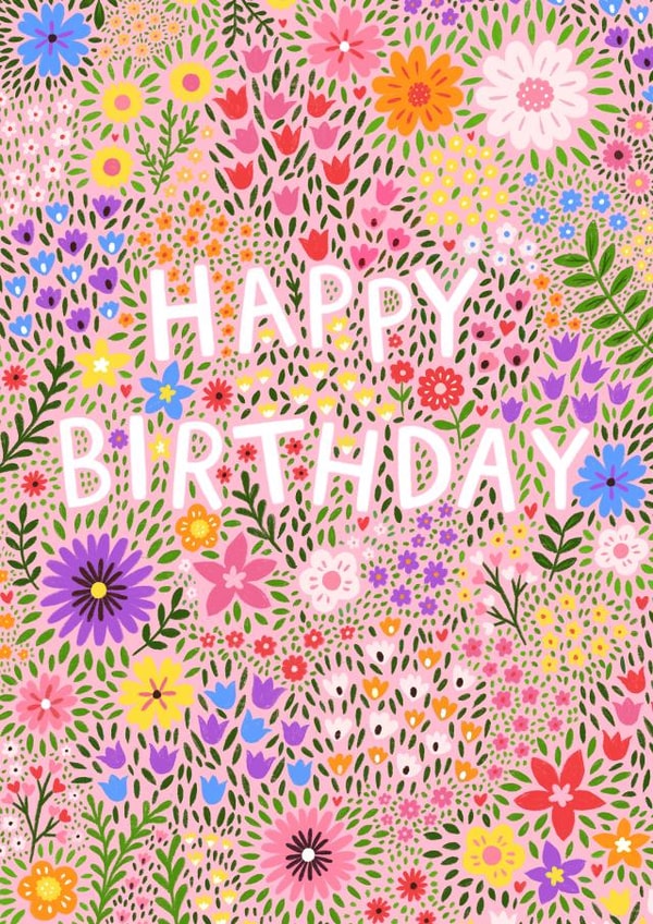 Pretty Birthday Card - For Her - Floral Pink created by Pear Tree Press