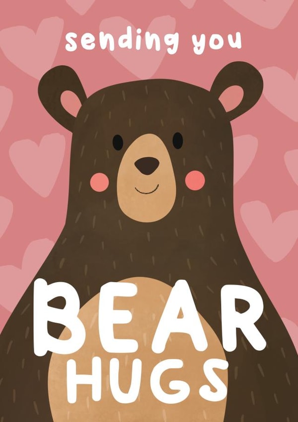 Cute Thinking Of You Card - Bear Hugs created by Sophie Larsson