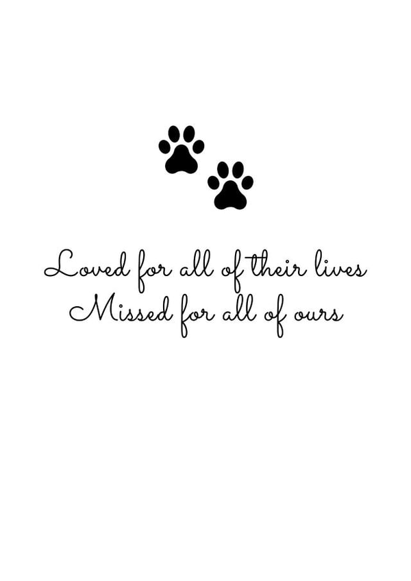 Heartfelt Sympathy Card - Loss of a Much Loved Pet created by AllenellA Designs
