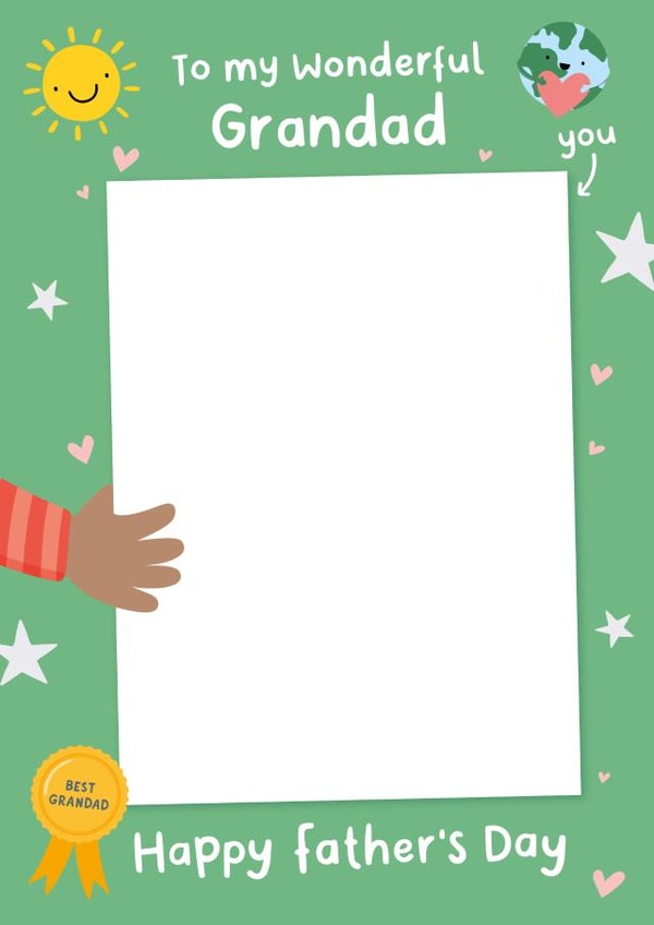 Cute Father's Day Card - Drawing of Grandad - From Grandchildren created by Macie Dot Doodles