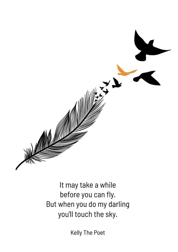 Motivational Quote card by Kelly The Poet created by Kelly The Poet