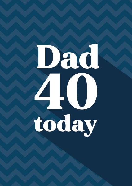 Simple dad 40th card card