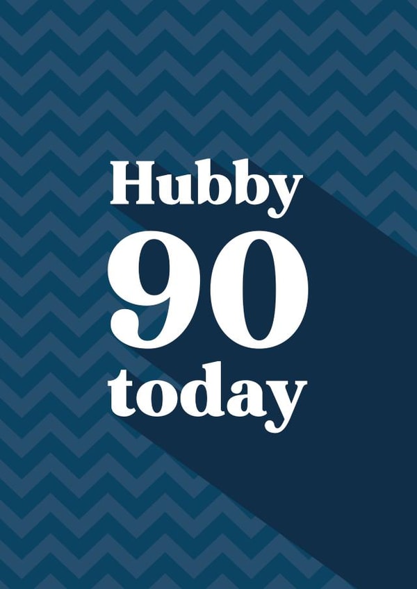 Classic Birthday Card - For Husband - 90 Today created by Quinton cards