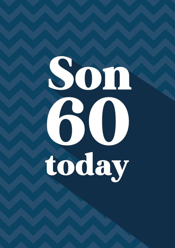 Classic Birthday Card - For Son - 60 Today created by Quinton cards