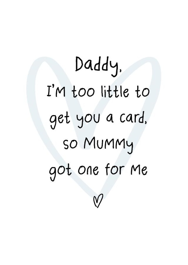 Cute card for Daddy, Father's Day card created by The Write Girl Calligraphy