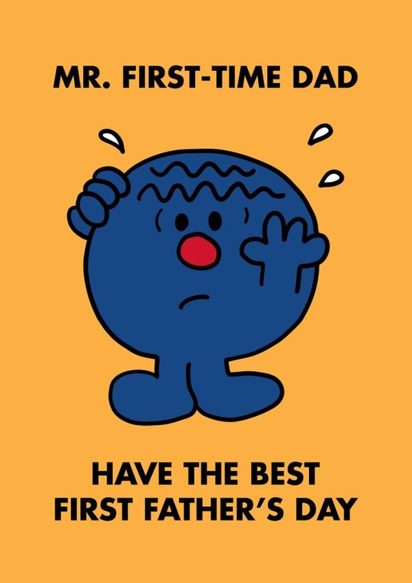 Cute Father's Day Card - Mr Men - First Fathers Day - From Baby created by Mr. Men