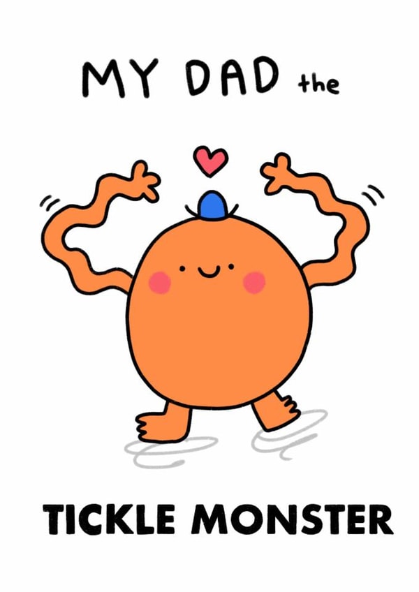 Cute Father's Day Card - Mr Men - From The Kids - Mr. Tickle Monster created by Mr. Men