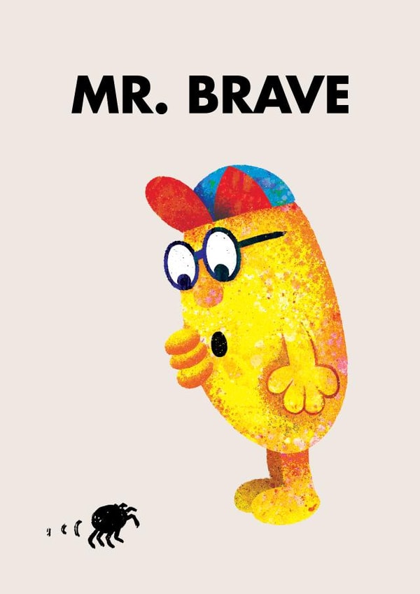 Cute Father's Day Card - Mr Men - Spider Hero - Mr. Brave created by Mr. Men