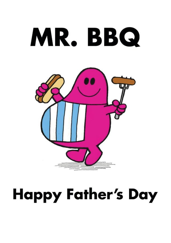 Cute Father's Day Card - Mr Men - Mr BBQ created by Mr. Men