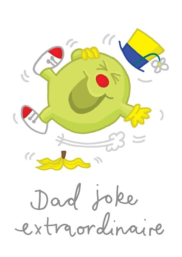 Cute Father's Day Card - Mr Men - Mr Funny - Dad Joke created by Mr. Men