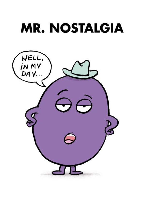 Cute Fathers Day Card - Mr Men - Mr. Nostalgia - Back In My Day created by Mr. Men