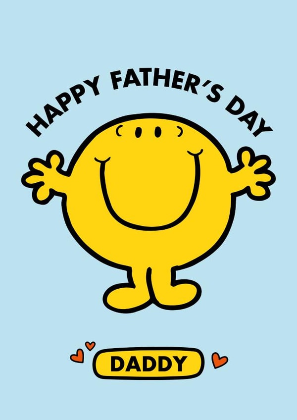 Cute Father's Day Card - Mr Men - Mr. Happy created by Mr. Men