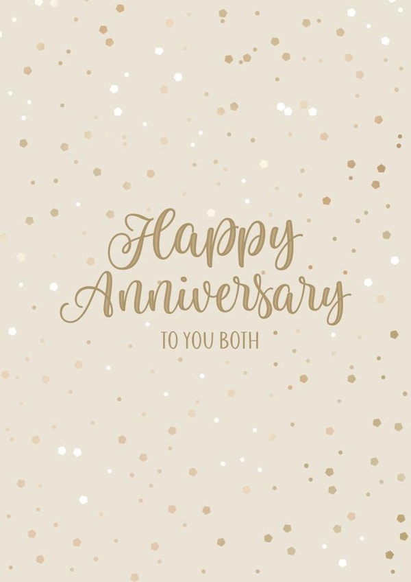 Pretty Anniversary Card - For Both - Gold Confetti created by Evie Garnett Designs