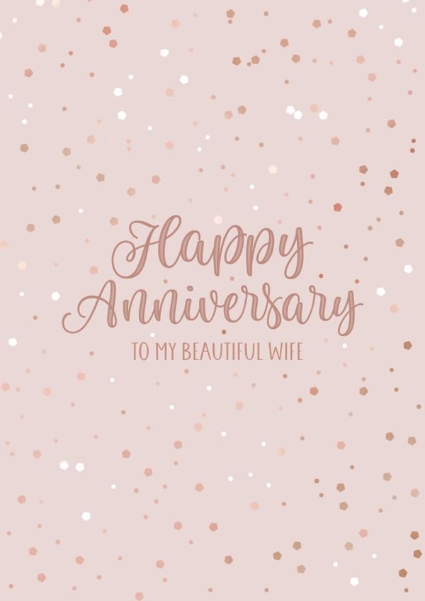 Pretty Anniversary Card - For A Beautiful Wife created by Evie Garnett Designs