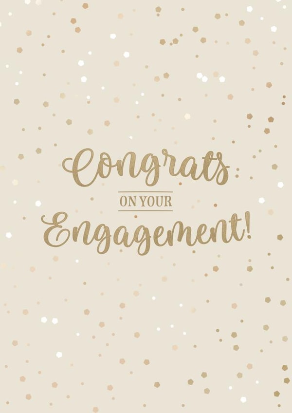 Classic Engagement Card - Gold Congrats created by Evie Garnett Designs
