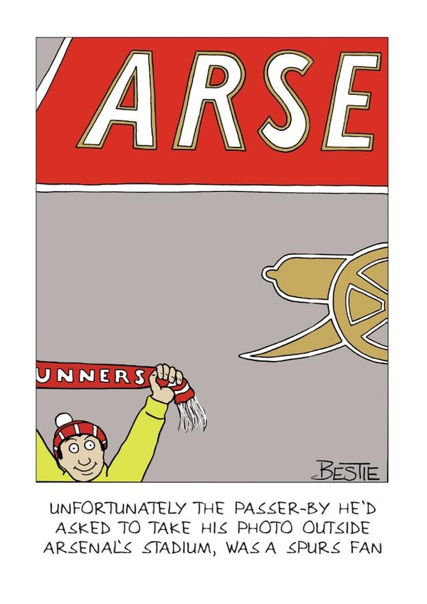 Funny Football Father's Day / Birthday Card - Arsenal Joke created by Paperlink and Meraki Greeting Cards