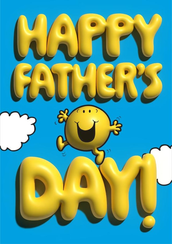 Cute Fathers Day Card - Mr. Happy - Mr. Men created by Mr. Men
