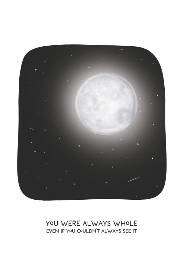 Heartfelt Thinking Of You Card - Supportive - You Were Always Whole created by Liberty Feist Studio