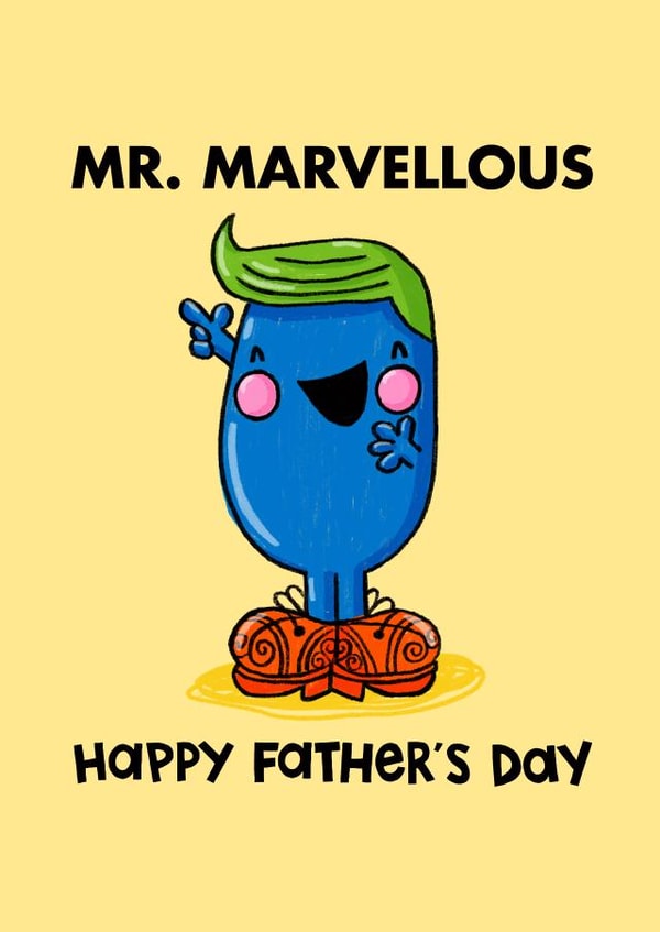 Cute Father's Day Card - Mr. Marvellous - Mr Men created by Mr. Men