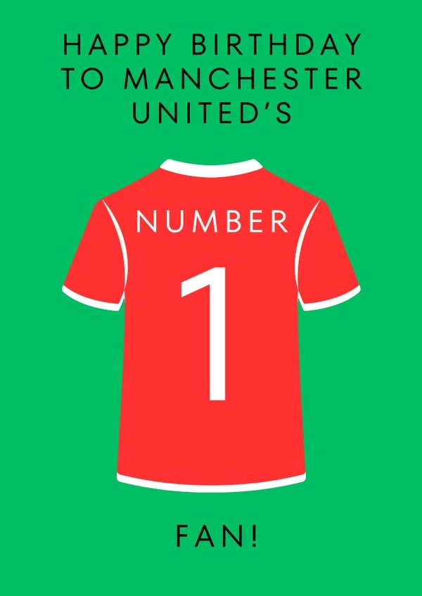 Classic Birthday Card - For Him - Manchester United Shirt created by SC Designs