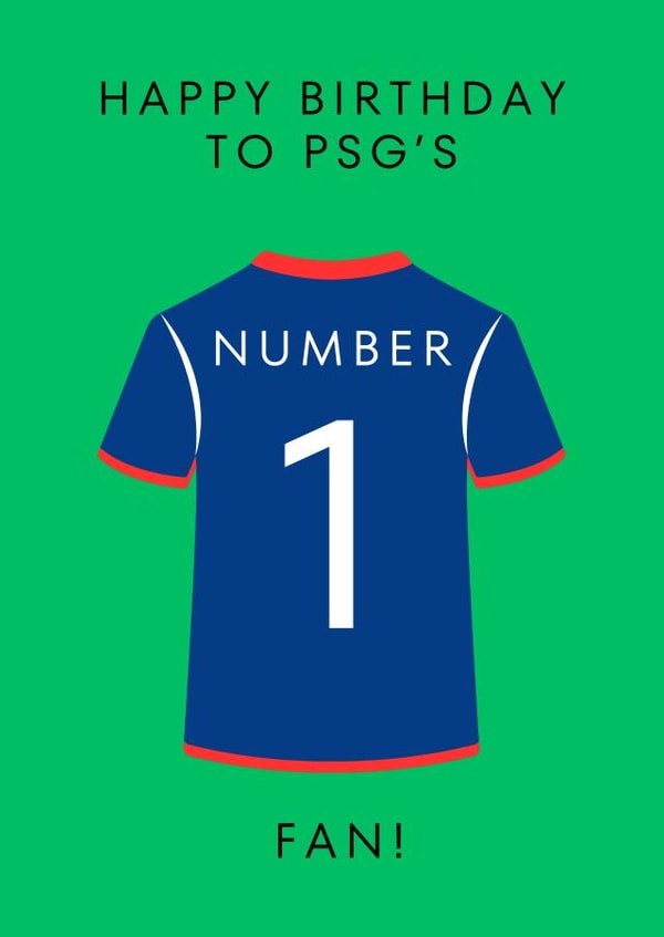 Classic Birthday Card - For Him - PSG Paris Saint-Germain created by SC Designs