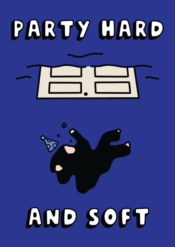 Funny Birthday Card - Billie Eilish - Party Hard & Soft created by Hey Huns It's Nicole