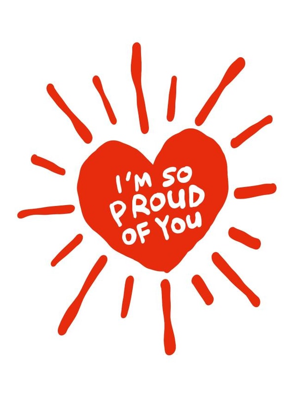 Cute Proud Of You Card - Heart created by The Playful Indian