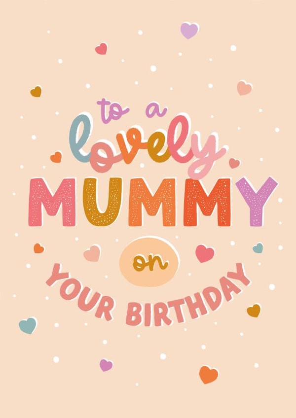 Cute Birthday Card - For Mummy - From The Kids created by The Pattern Press