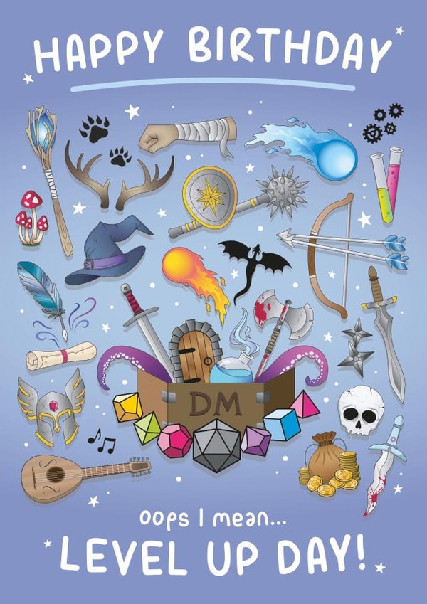 Fun Birthday Card - Dungeons and Dragons created by Lynsey Luu