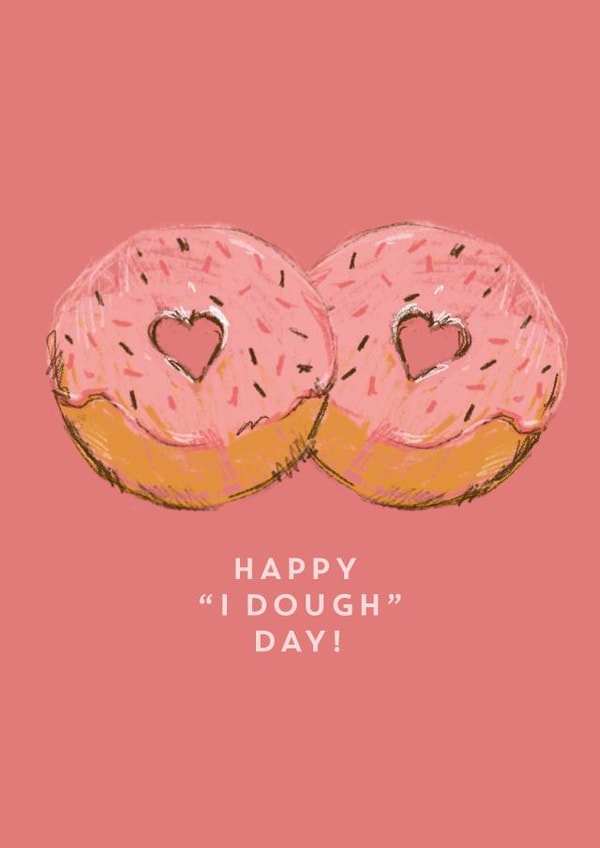 Cute Wedding Card - Doughnut Pun - I Dough created by @doublepea_designs