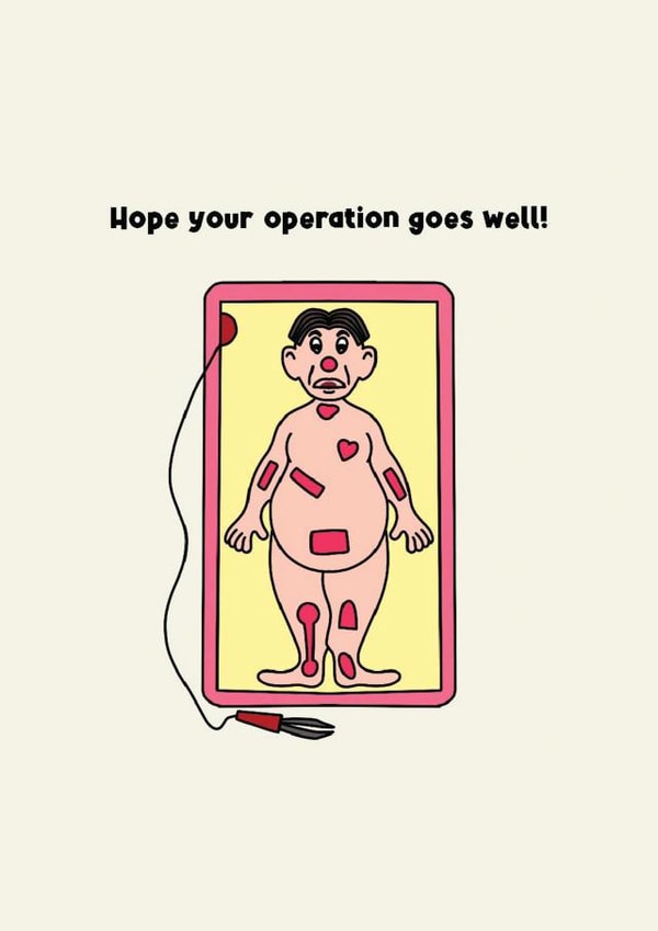 Funny Good Luck Card - Operation created by Jamie Lindsay