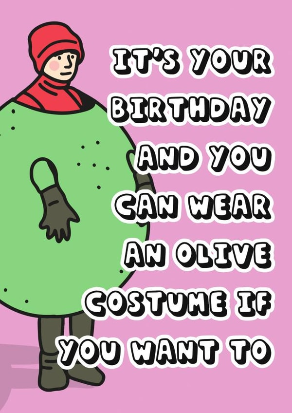 Funny Birthday Card - Angus, Thongs & Perfect Snogging - Birthday Olive created by Hey Huns It's Nicole