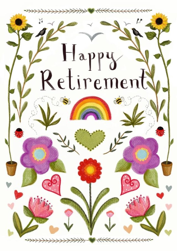 Pretty Retirement Card - Botanical - For Her created by Love Lucy Illustration