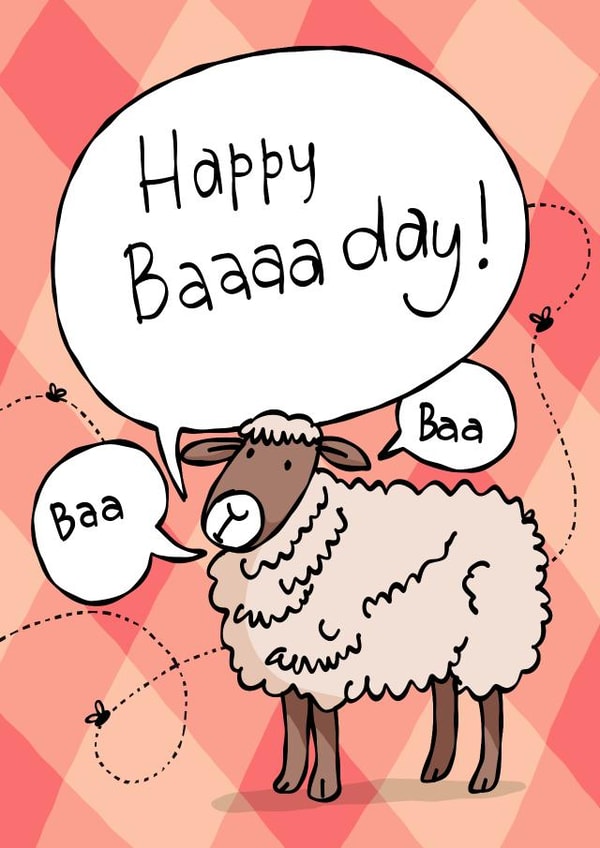 Happy birthday sheep Baaaaa created by Print Me Some Color